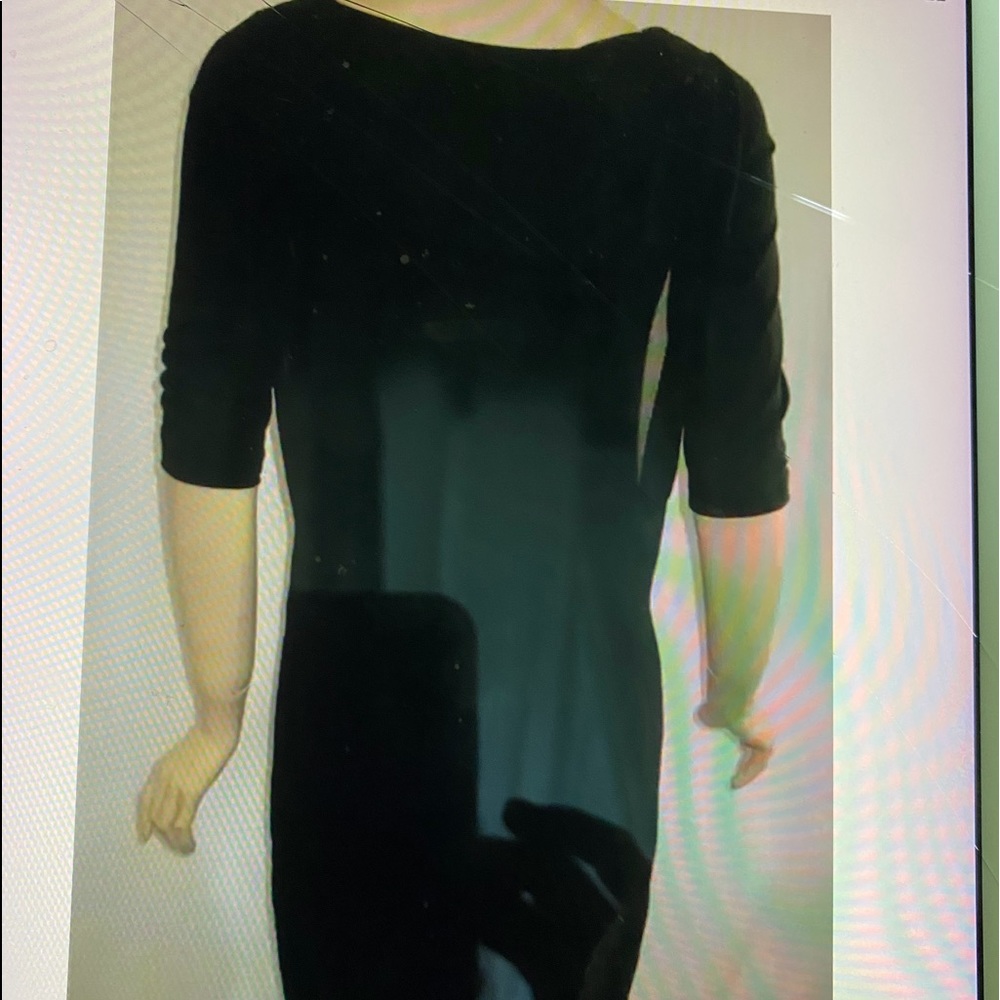 NWOT Vollbracht Drape-Jersey Dress Chiffon Cape S